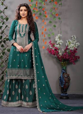 For A Designer Look,Grab These Suit in All Over Beautiful Colored Pair With Bottom And Designer Dupatta.These Suit And Bottom Are Fabricated On Chinon Pair With Chinon Dupatta.Its Beautified With Heavy Designer Embroidery Work.