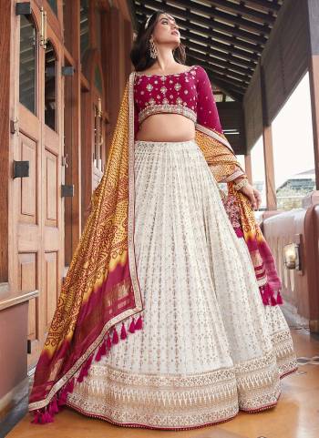 Grab These Heavy Designer Lehenga Choli in Beautiful Colored Pair Wth Designer Blouse And Dupatta.These Lehenga is Fabricated On Georgette Pair With Doli Slk Blouse And Silk Dupatta.Its Beautified With Heavy Designer Work.