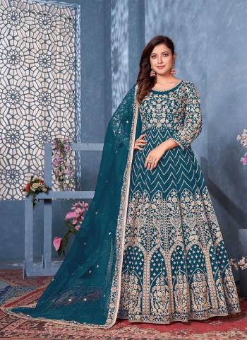 Grab These Designer Suit in Beautiful Colored Pair With Bottom And Dupatta.These Top is Fabricated On Net Pair With Santoon Bottom And Net Dupatta.Its Beautified With Designer Work.