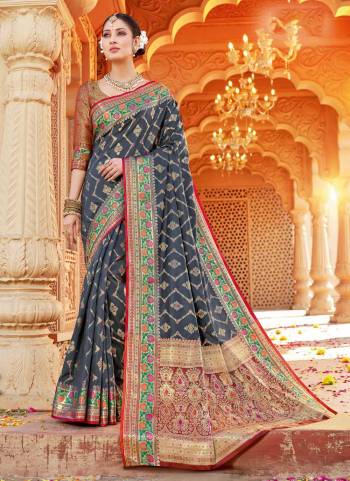 Grab These Saree in Fine Colored Pair With Fancy Blouse.These Saree And Blouse Are Fabricated On Silk Based.Its Beautified With Heavy Wevon Designer Work.