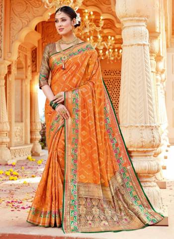 Grab These Saree in Fine Colored Pair With Fancy Blouse.These Saree And Blouse Are Fabricated On Silk Based.Its Beautified With Heavy Wevon Designer Work.