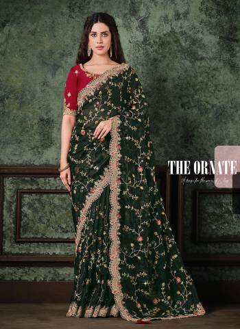 For A Designer Look,Grab These Saree in All Over Beautiful Colored.These Saree is Fabricated On Net Organza Pair Wth Raw Silk Blouse.Its Beautified With Heavy Designer Work.