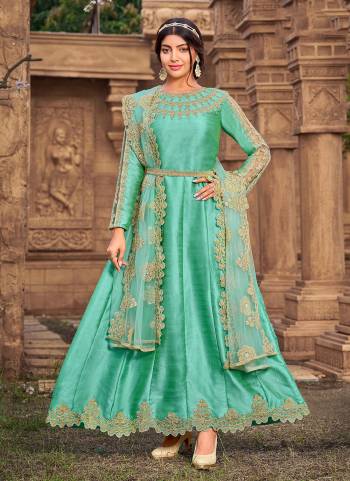 Grab These Semi Stiched Suit in All Over Beautiful Colored.These Top Is Fabricated On Super Silk Pair With Soft Net Bottom And Soft Net Dupatta.Its Beautified With Designer Heavy Thread Embroidery Work.