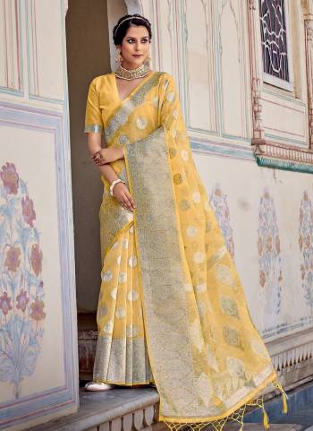Grab These Saree in Beautiful Colored Pair With atching Blouse.These Saree And Blouse Are Fbaricated On Linen Based.Its Beautified With Heavy Silver Jari Wevon Designer Work.Buy Now