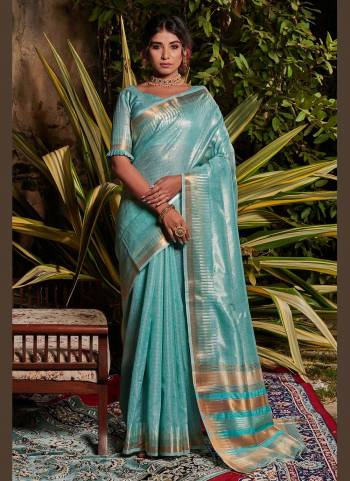 Different Looking Saree is Here,Grab These Saree in All Over Fine Colored.These Saree And Blouse Are Fabricated On Tissue Linen Based.Its Beautified With Exclusive Silver Jari Wevon Designer Work.