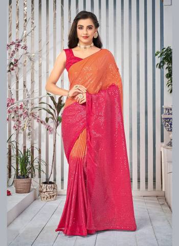 Enhance Your Beauty Wearing This Saree In Lovely Color Paired With Blouse. This Saree is Fabricated on Chiffon Pair WIth Dupion Silk Blouse.Its Beautified With Designer Work.