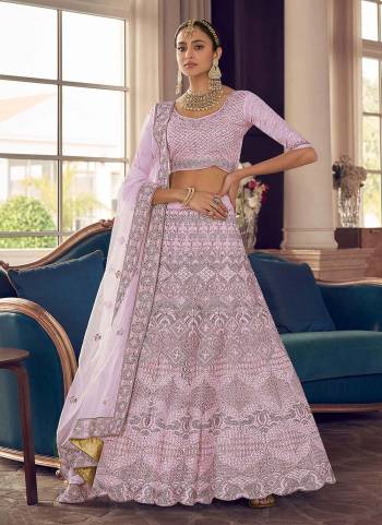 Look Pretty In This Lovely Shade With This Designer Heavy Lehenga Choli In?All Over Fine Colored.These Lehenga And Blouse Are Fabricated On Crepe Based Pair With Soft Net Dupatta.Its Beautified With Heavy Designer Work.