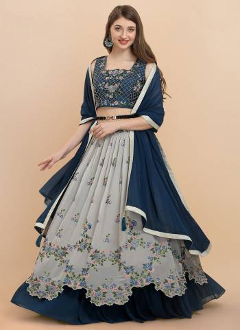 Here Is A Rich And Elegant Looking Designer Lehenga Choli in All Over Beautiful Colored.These Lehenga And Dupatta Are Fabricated On Georgette Based Pair With Banglori Satin Blouse.Its Beautified With Designer Work.