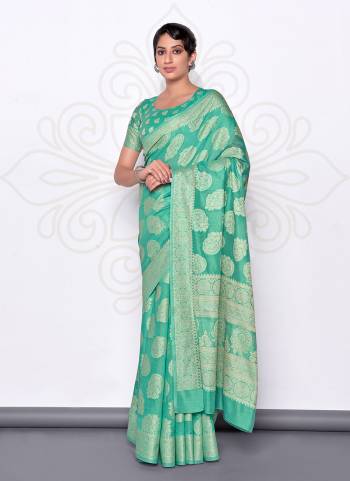 Celebrate This Festive Season Wearing This Saree in Fine Colored.These Saree And Blouse Are Fabricated On Lukhnowi Cotton Based.Its Beautified With Heavy Wevon  Designer Work.