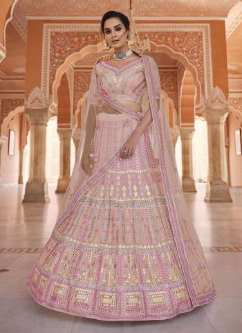 Flaunt Your Rich And Elegant Look Wearing This Designer?Lehenga Choli in All Over Beautiful Colored.These Lehenga And Blouse Are Fabricated On Organza Pair With Soft Net Blouse.Its Beautified With Heavy Designer Work.