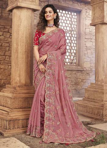 For A Bold And Beautiful Look, Grab This Designer Saree in Pretty Colored.These Saree And Blouse Are Fabricated On Organza?Based.Its Beautified With Heavy Designer Work.