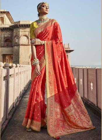 Enhance Your Personality Wearing This Designer Saree in All Over Lovely Colored.These Saree And Blouse Are Fabricated On Satin Silk Based.Its Beautified With Wevon Designer And Embroidery Work.