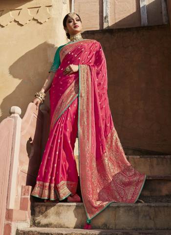 Enhance Your Personality Wearing This Designer Saree in All Over Lovely Colored.These Saree And Blouse Are Fabricated On Satin Silk Based.Its Beautified With Wevon Designer And Embroidery Work.