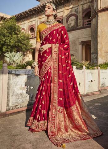 Enhance Your Personality Wearing This Designer Saree in All Over Lovely Colored.These Saree And Blouse Are Fabricated On Satin Silk Based.Its Beautified With Wevon Designer And Embroidery Work.