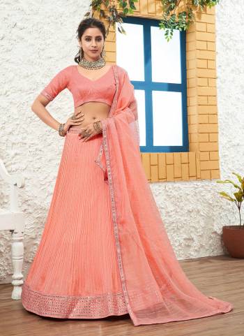 Shine Bright Wearing This Pretty Lehenga in All Over Fine Colored.These Lehenga is Fabricated On Organza Pair With Chinon Blouse And Organza Dupatta.Its Beautified With Designer Work.