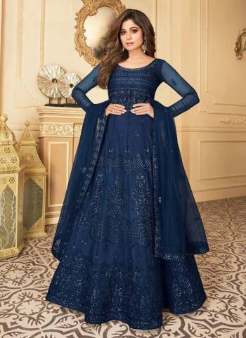 Attract All Wearing This Suit in Beautiful Colored.These Suit Is Fabricated On Butterfly Net Pair With Satin Silk Bottom And Butterfly Net Dupatta.Its Beautified With Heavy Designer Embroidery Work.