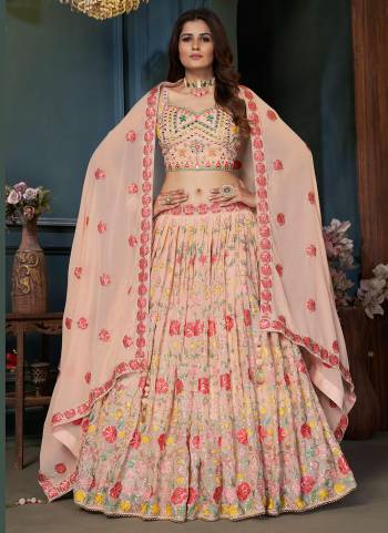 Earn Lots Of Compliments Wearing This Lehenga Choli in Pretty Colored.These Lehenga And Blouse Are Fabricated On Georgette Based Pair With Soft Net Dupatta.its Beautified With Heavy Designer Work.