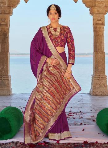 For A Different Look,Grab These Saree in All Over Fine Colored.These Saree And Blouse Are Fabricated On Banarasi Silk.Its Beautified With Heavy Wevon Designer Work.