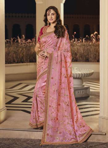 Grab These Designer Saree in Fine Colored Pair With Desiggner Blouse.These Saree And Blouse Are Fabricated On Art Silk.Its Beautified With Heavy Designer Embroidery Work.