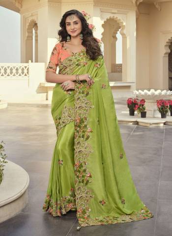 Grab These Designer Saree in Fine Colored Pair With Desiggner Blouse.These Saree And Blouse Are Fabricated On Art Silk.Its Beautified With Heavy Designer Embroidery Work.