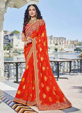 Looking Beautiful,Grab These Saree in Fine Colored.These Saree And Blouse Are Fabricated On Art Silk Based.Its Beautified With Heavy Embroidery Work.