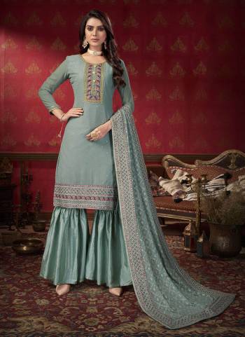 Looking Different Grab These Designer Suit in All Over Fine Colored.These Top And Dupatta Are Fabricated On Faux Georgette Pair With Santoon Bottom.Its Beautified With Heavy Designer Work.