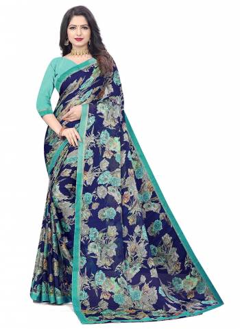 Grab These Casual Wear Saree in Fine Colored.These Saree is Fabricated On Chiffon Pair With Art Slk Blouse.Its Beautified With Designer Printed Work.