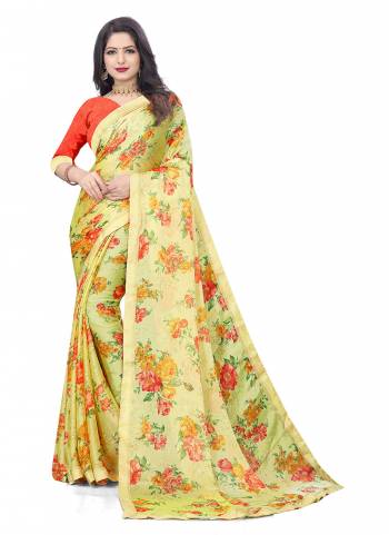 Grab These Casual Wear Saree in Fine Colored.These Saree is Fabricated On Chiffon Pair With Art Slk Blouse.Its Beautified With Designer Printed Work.