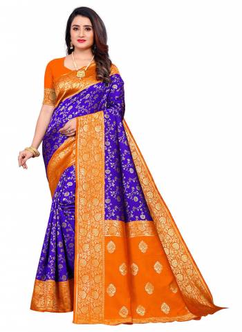 For A Beautiful Look,Grab These Saree in Beautiful Colored Pair With Contrast Color Blouse.These Saree And Blouse Are Fabricated On Cotton.Its Beautified With Heavy Wevon Designer Work.