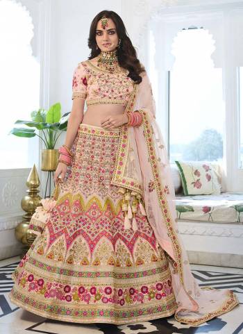 Grab These Beautiful Lehenga Choli in All Over Fine Colored.These Lehenga And Blouse Are Fabricated On Silk Pair With Silk Dupatta.Its Beautified With Heavy Designer Work.