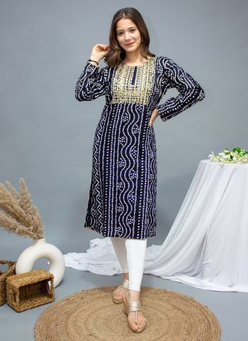 Grab These Casual Wear Kurti in All Over Beautiful Colored.These Kurti is Fabricated On Rayon.Its Beautified With Bandhej Printed,Embroidery Work.Its Available in All Regular Size.