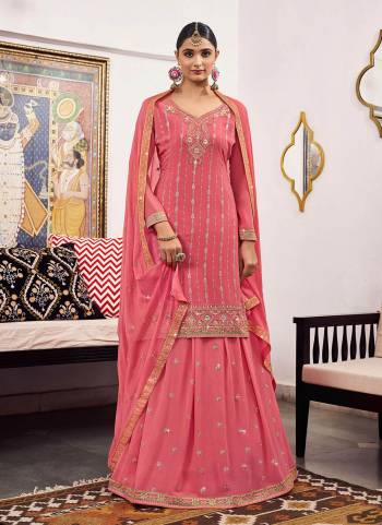 For A Different lookGfab These Lehenga Suit in All Over Beautiful Colored.These Top And Bottom Are Fabricated On Georgette Pair With Nazneen Dupatta.Its Beautified With Heavy Designer Embroidery Work.