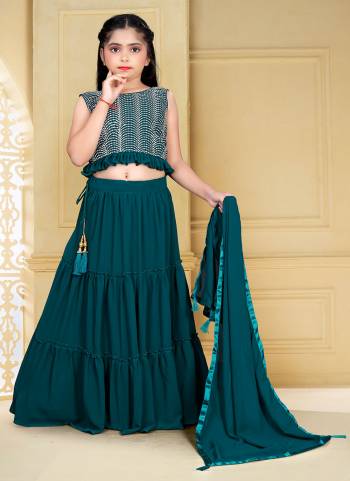 Grab These Readymade Childern Wear Lehenga Choli in All Over Pretty Colored.These Lehenga And Dupatta Are Fabricated on Georgette Pair WIth Georgette Blouse.Its Beautified With Designer Sequance Embroidery Work.