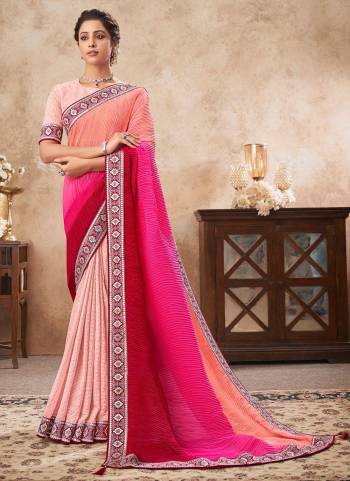 For A Different Look,Grab These Saree In All Over Fine Colored.These Saree is Fabricated On Chinon Crush Pair With Fancy Blouse.Its Beautified With Heavy Designer Work.