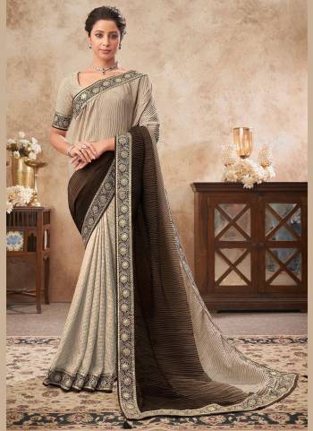 For A Different Look,Grab These Saree In All Over Fine Colored.These Saree is Fabricated On Chinon Crush Pair With Fancy Blouse.Its Beautified With Heavy Designer Work.