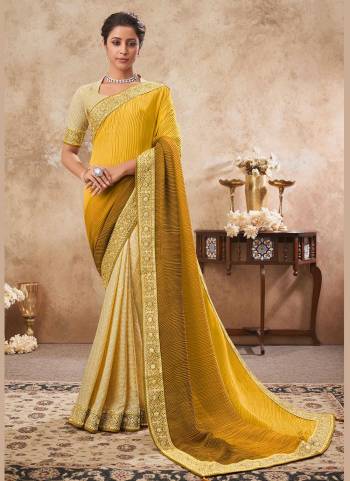 For A Different Look,Grab These Saree In All Over Fine Colored.These Saree is Fabricated On Chinon Crush Pair With Fancy Blouse.Its Beautified With Heavy Designer Work.