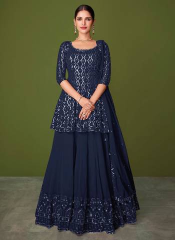 Grab These Designer Semi Stiched Suit in All Over Fine  Colored.These Top And Bottom Are Fabricated On Georgette pair With Georgette Dupatta.Its Beautified With Heavy Designer Work.