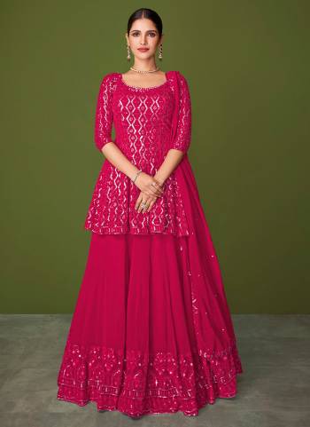 Grab These Designer Semi Stiched Suit in All Over Fine  Colored.These Top And Bottom Are Fabricated On Georgette pair With Georgette Dupatta.Its Beautified With Heavy Designer Work.