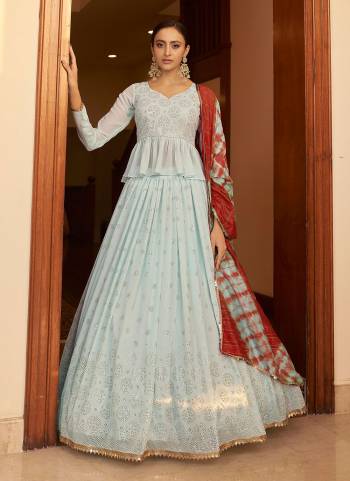 For A Different Look,Grab These Designer Lehenga in All Over Beautiful Colored.These Lehenga And Blouse Are Fabricated On Georgette Pair With Cotton Dupatta.Its Beautified With Designer Work.