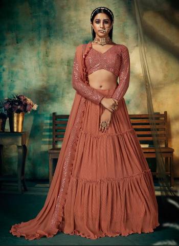 Grab These Heavy Designer Lehenga Choli in All Over Beautiful Colored.These Lehenga And Dupatta Are Fabricated On Faux Georgette Pair With Faux Georgette Blouse.Its Beautified With Designer Work.