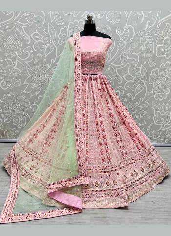 For A Beautiful Look,Grab These Pretty Colored Lehenga Choli.These Bloue And Lehenga Are Fabricated On Georgette Pair With Soft Net Dupatta.Its Beautified With Heavy Designer Work.