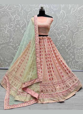 For A Beautiful Look,Grab These Pretty Colored Lehenga Choli.These Bloue And Lehenga Are Fabricated On Georgette Pair With Soft Net Dupatta.Its Beautified With Heavy Designer Work.