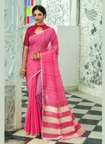 Buy These Different Looking Saree in All Over Beautiful Colored.These Saree And Blouse Are Fabricated On Linen.Its Beautified With Exclusive Wevon Katha Designer Work.