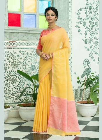 Buy These Different Looking Saree in All Over Beautiful Colored.These Saree And Blouse Are Fabricated On Linen.Its Beautified With Exclusive Wevon Katha Designer Work.