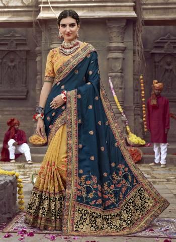 Enhance Your Beauty Wearing This Beautiful Colored Saree.These Saree And Blouse Are Fabricated On Art Silk.Its Beautified With Heavy Designer Embroidery Work.