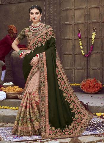 Enhance Your Beauty Wearing This Beautiful Colored Saree.These Saree And Blouse Are Fabricated On Art Silk.Its Beautified With Heavy Designer Embroidery Work.