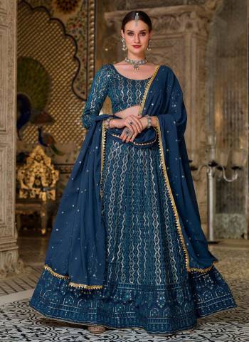 Look Pretty In?These Beautiful Colored Lehenga Choli.These Lehenga And Blouse Are Fabricated On Georgette Pair With Georgette Dupatta.Its Beautified With Heavy Sequance Embroidery Work.