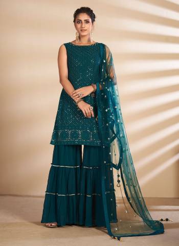 Enhance Your Personality Wearing This?Beautiful Coored Readymade Suits.These Top And Bottom Are Fabricated On Georgette Pair With Soft Net Dupatta.Its Beautified With Heavy Designer Work.