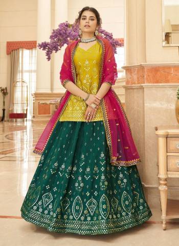 Royal And Elegant Looking Designer Lehenga Choli is Here in Fine Colored.These Lehenga And Blouse Are Fabricated On Chinon Pair With Net Dupatta.Its Beautified With Heavy Designer Work.