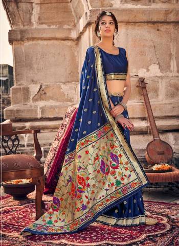 Grab These Saree in Beautiful Colored Pair With Blouse.These Saree And Blouse Are Fabricated On Banarasi Silk.Its Beautified With Woven Designer Work.